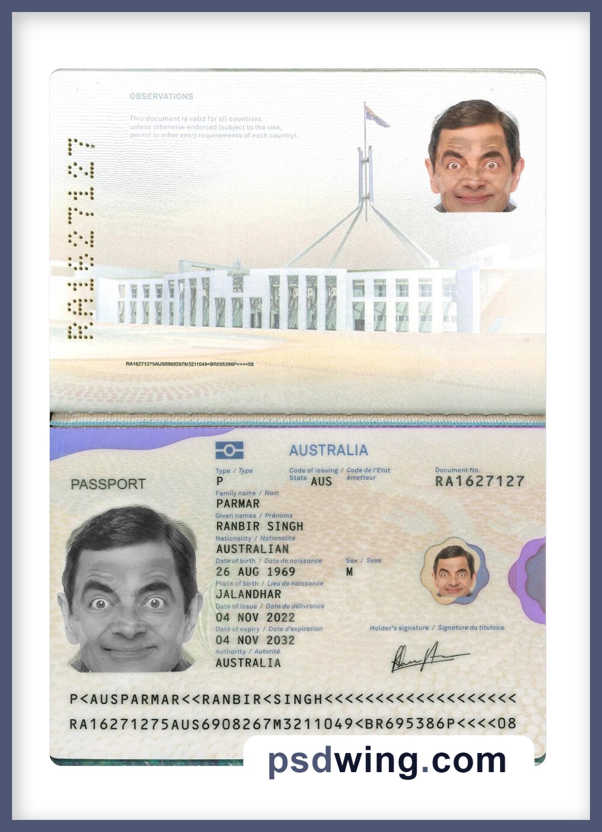 Australia Passport 2022-Present